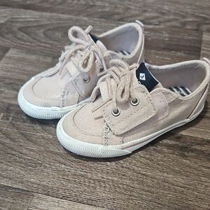 Kids Pink Canvas Sperry Topside